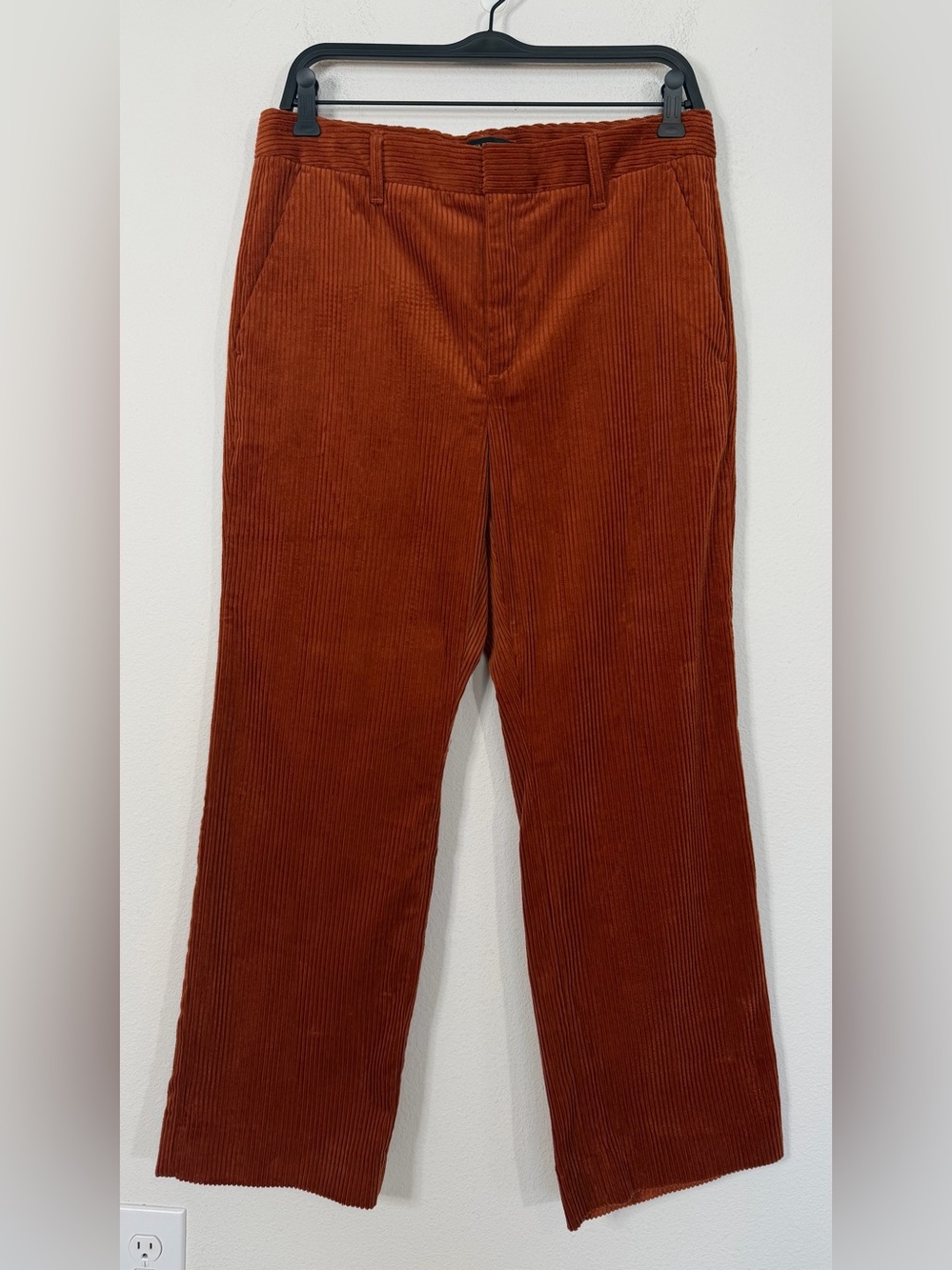 Banana Republic Factory Clio Bootcut Corduroy Pants Rust High Waist Sz 8